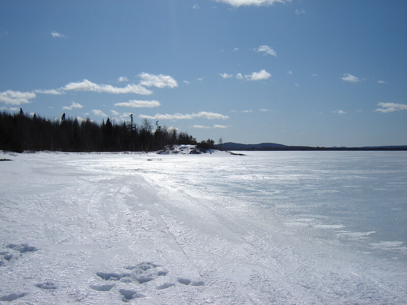 Frozen Lake Surface — White