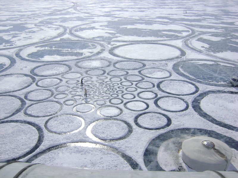 Frozen Lake with Circles