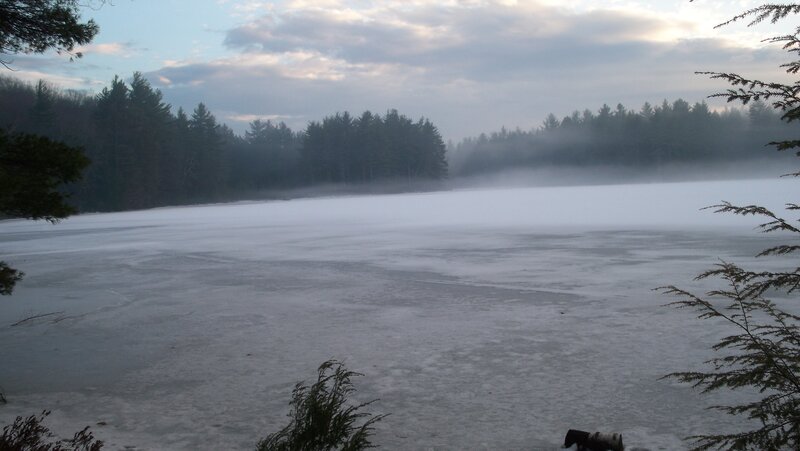 Frozen Lake with Mist