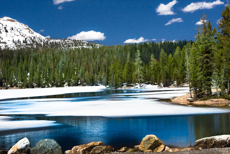 Frozen Lake with Snow