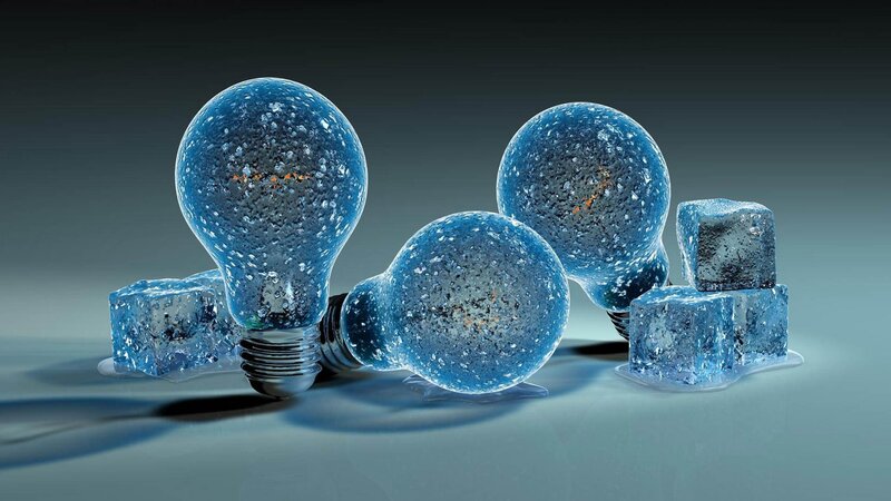 frozen light bulbs