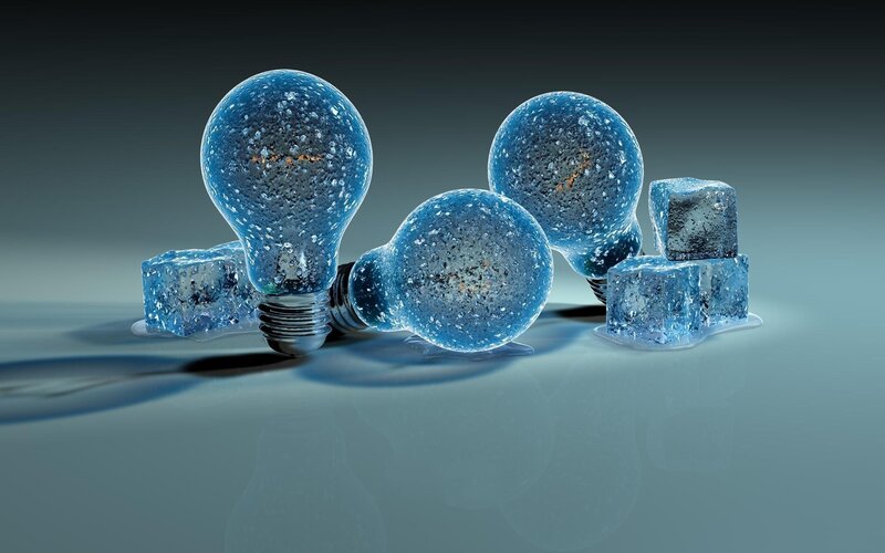 Frozen Light Bulbs — 3d Render