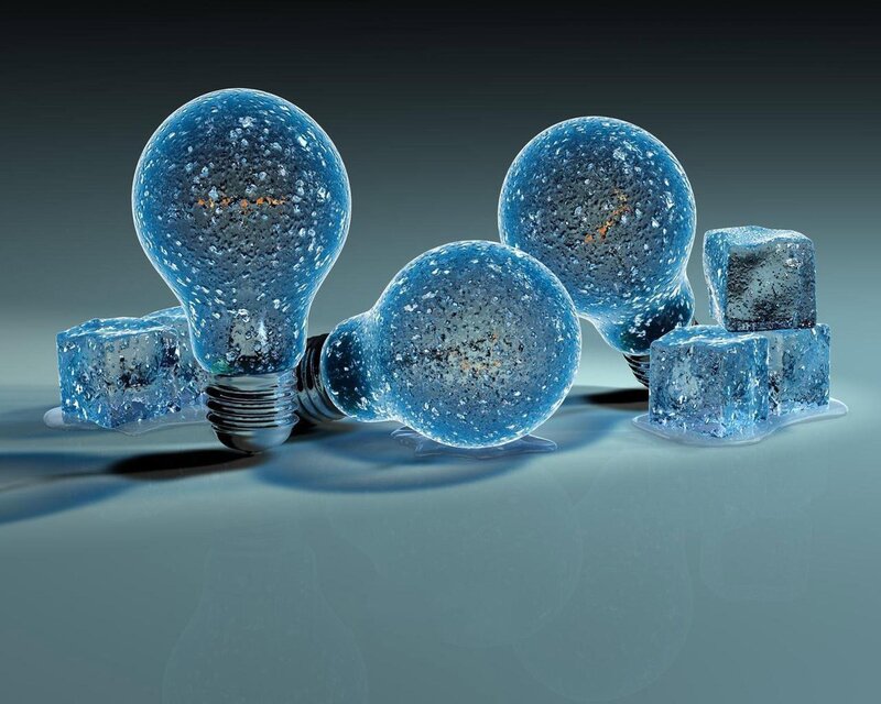 Frozen Light Bulbs — Blue