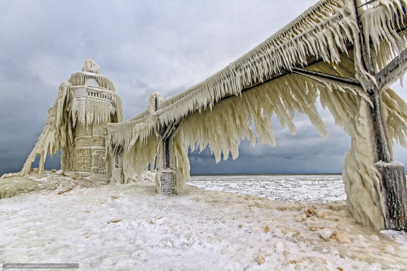 Frozen Lighthouse Structure — White