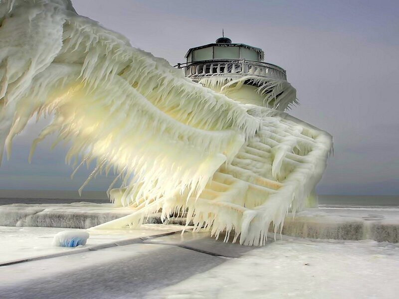 Frozen Lighthouse — White