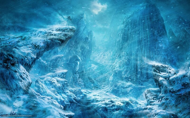 frozen mountain landscape