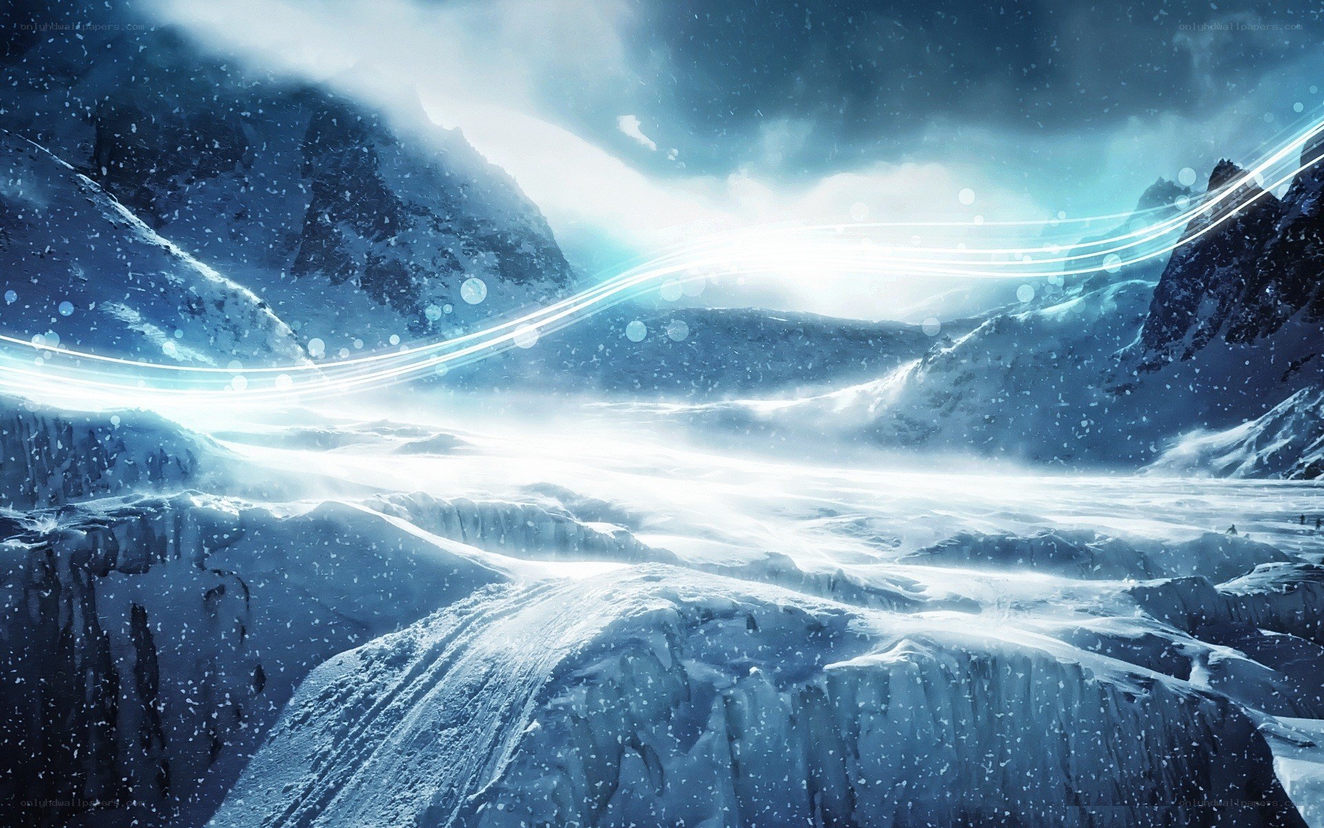 frozen mountain landscape