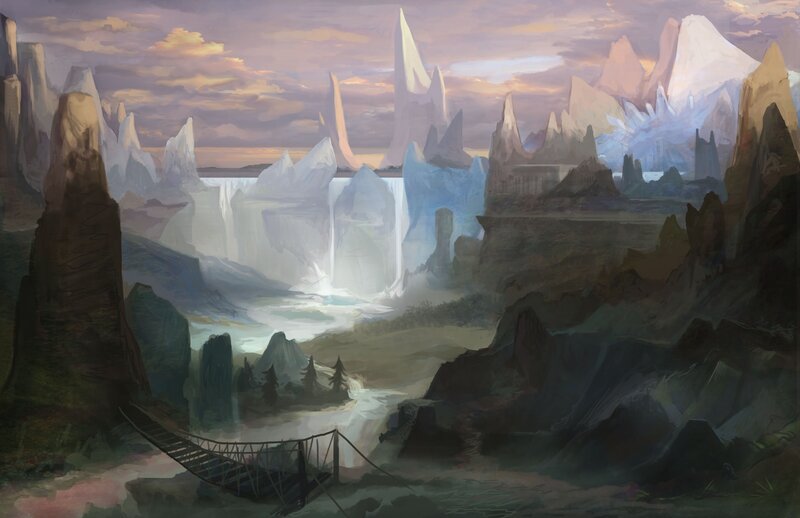 frozen mountain landscape