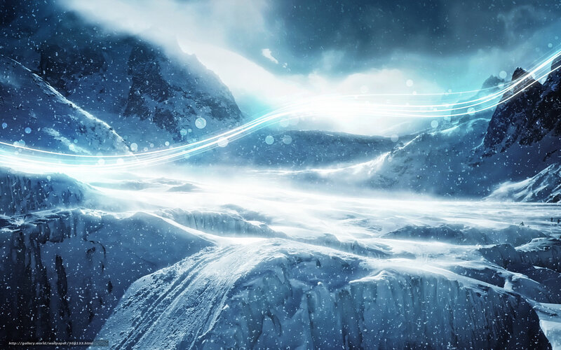 frozen mountain landscape
