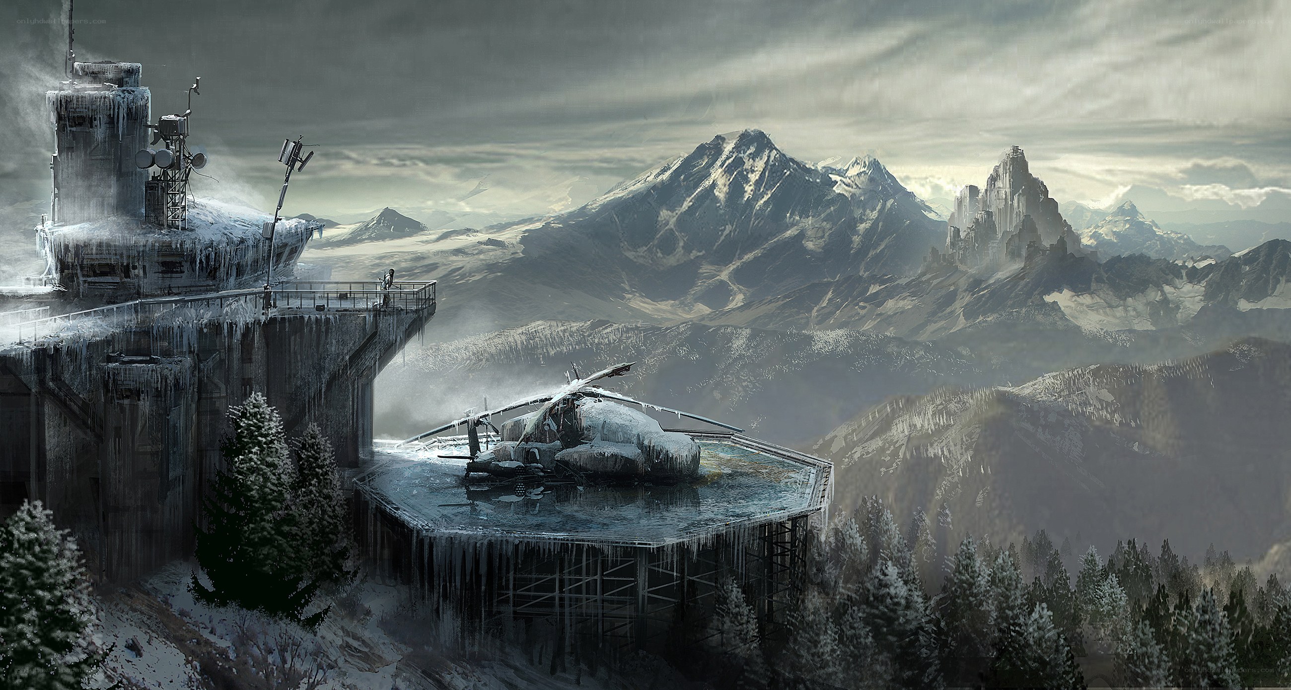 frozen mountain outpost