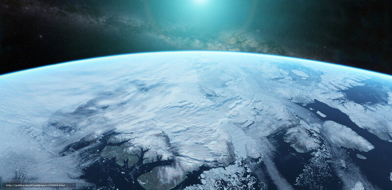 Frozen planet from space