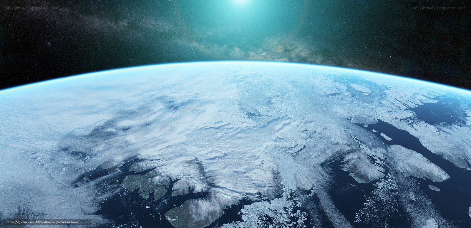 Frozen planet from space