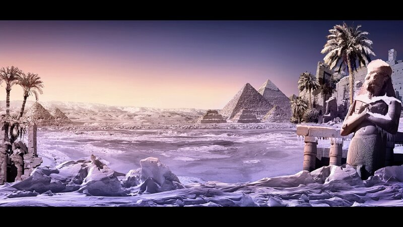 Frozen Pyramids Landscape — Purple