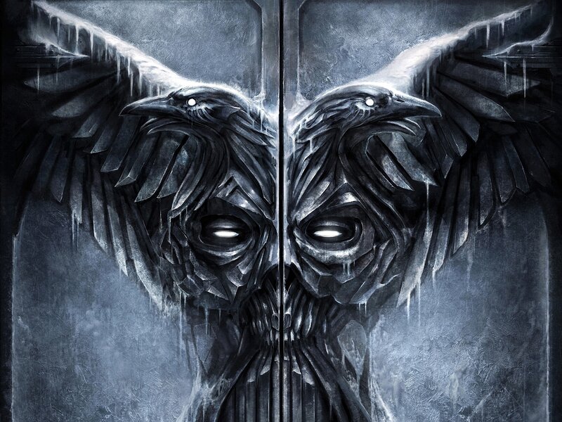 Frozen Raven Heads