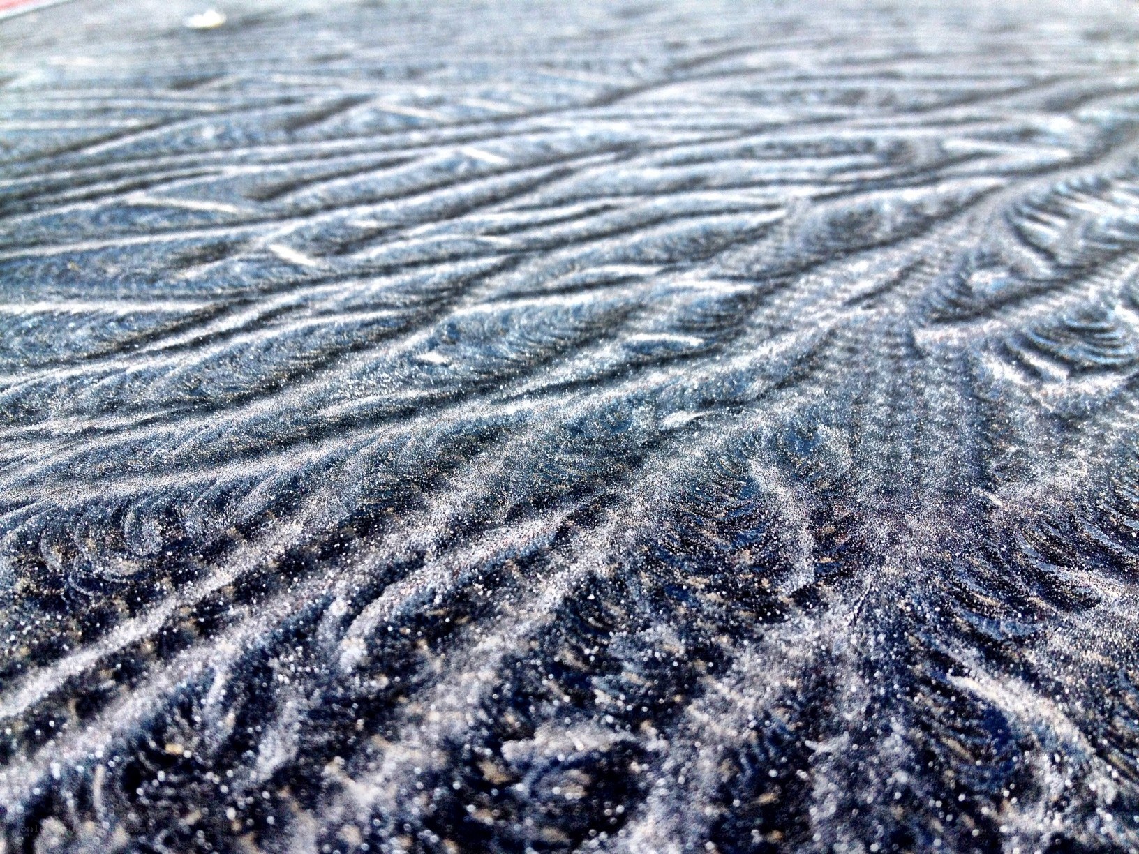 frozen ripples on a surface