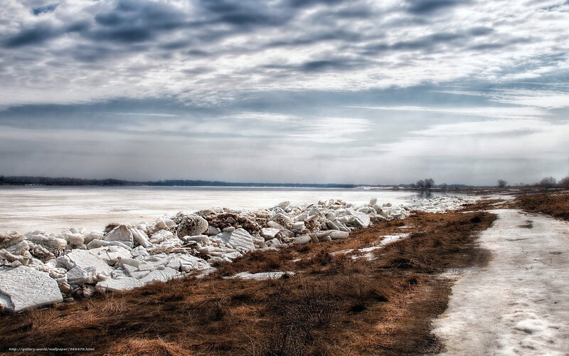 Frozen River Ice Pile — White
