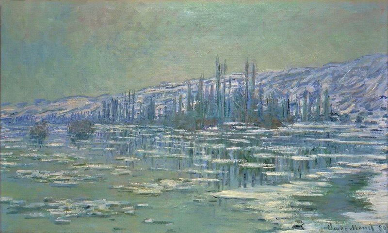 Frozen River Landscape — Green