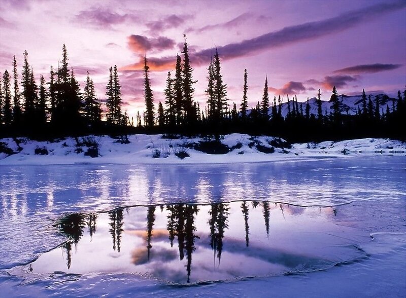 Frozen River Reflection