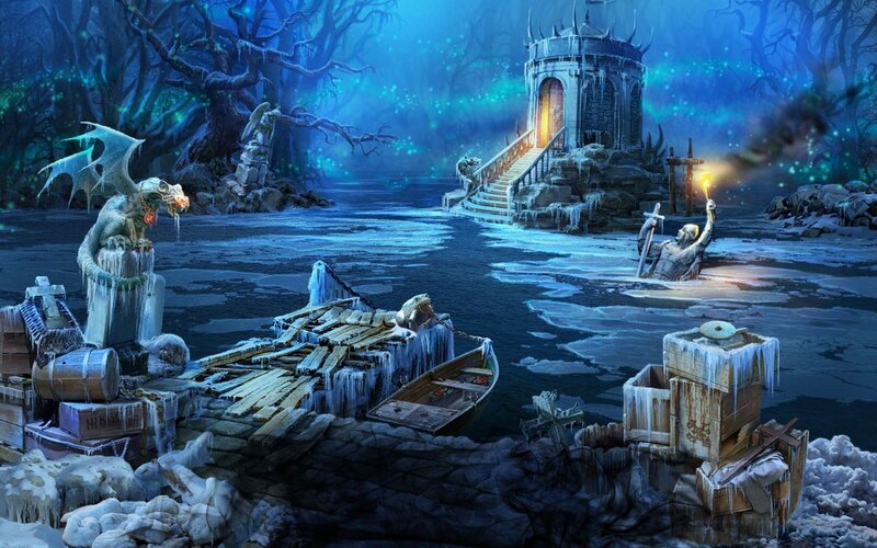Frozen River Scene