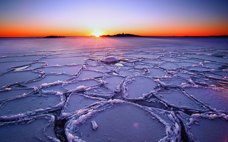 Frozen Sea Ice — Purple, Serene