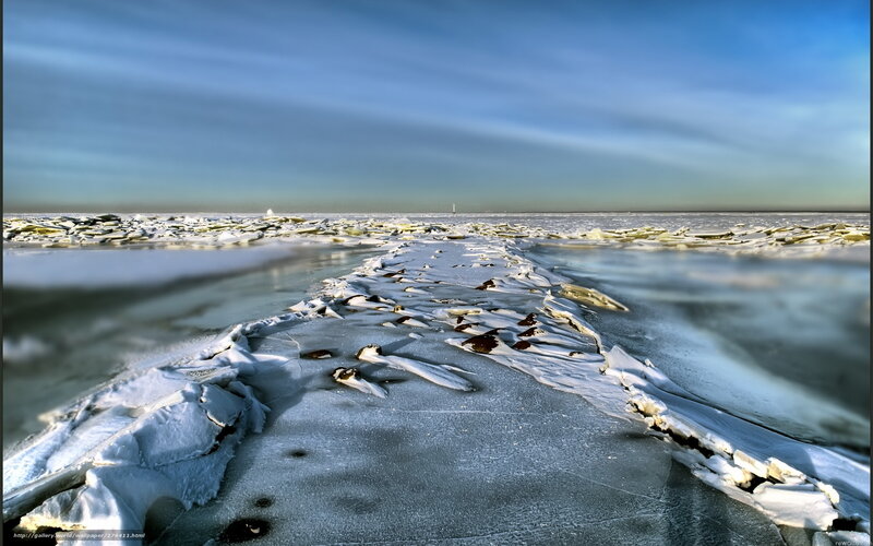 Frozen sea path
