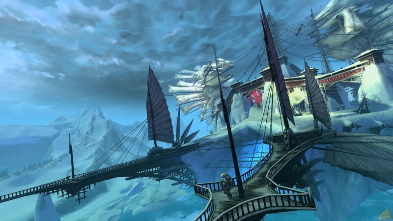 frozen shipyard scene