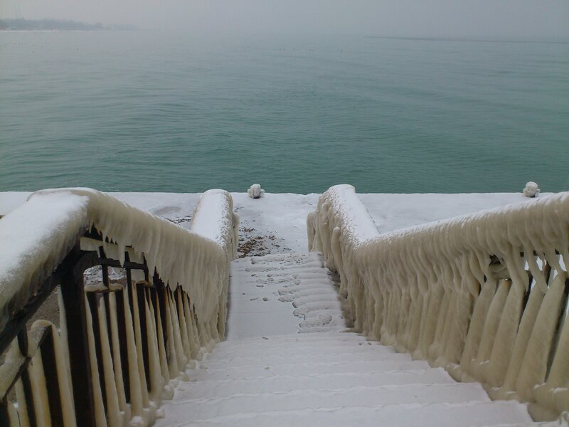 Frozen Staircase to Water