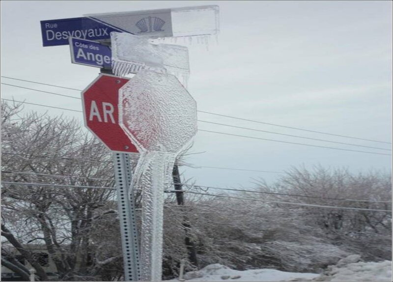 Frozen Stop Sign