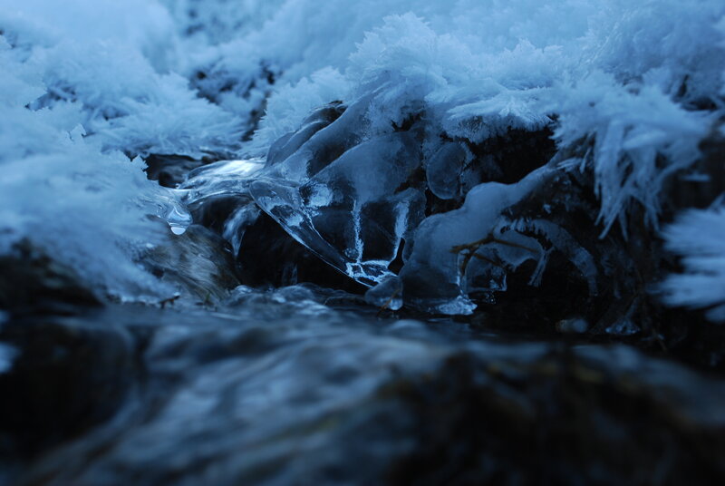 Frozen Stream with Ice
