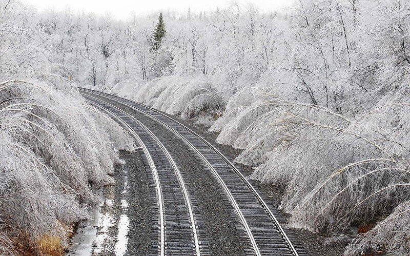 Frozen Train Tracks