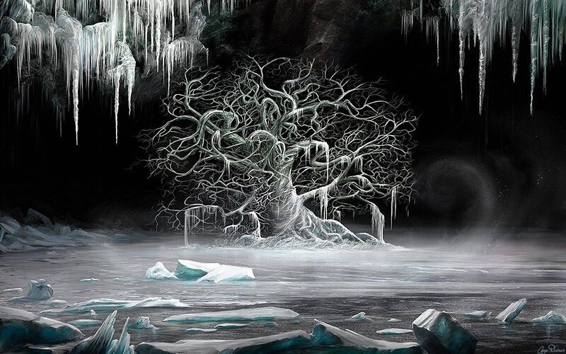 Frozen Tree in Cave