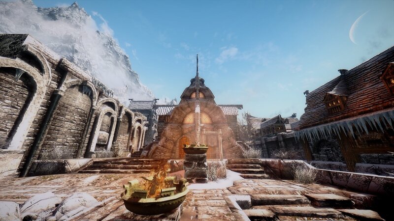 frozen village square