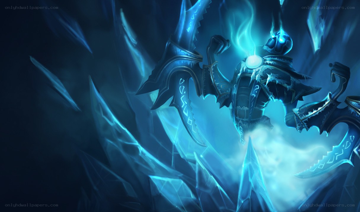 frozen warrior in ice