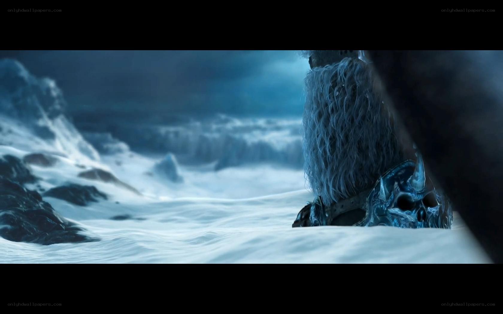 frozen warrior in snowy landscape