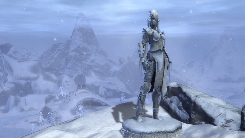 frozen warrior statue