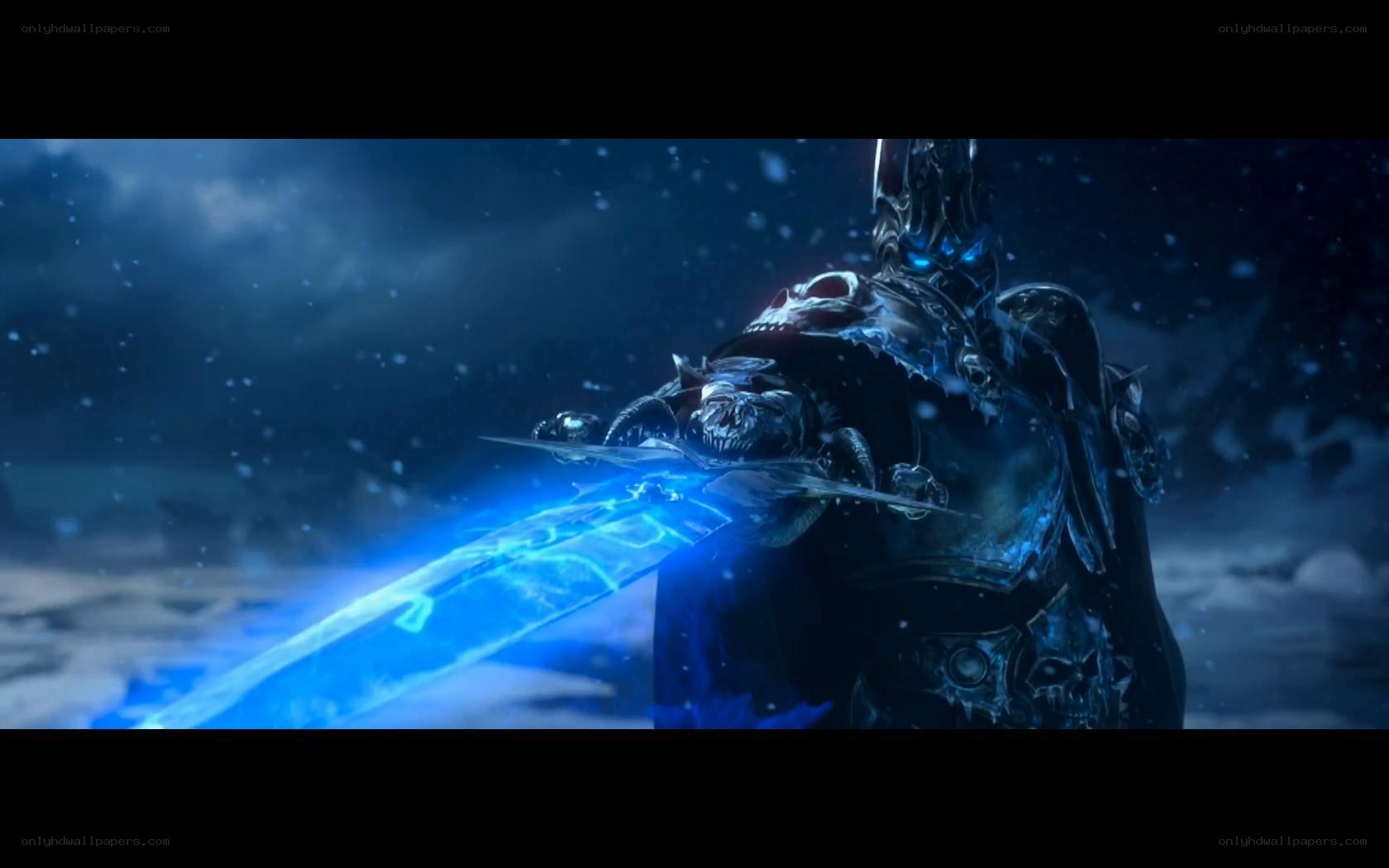 frozen warrior with glowing sword