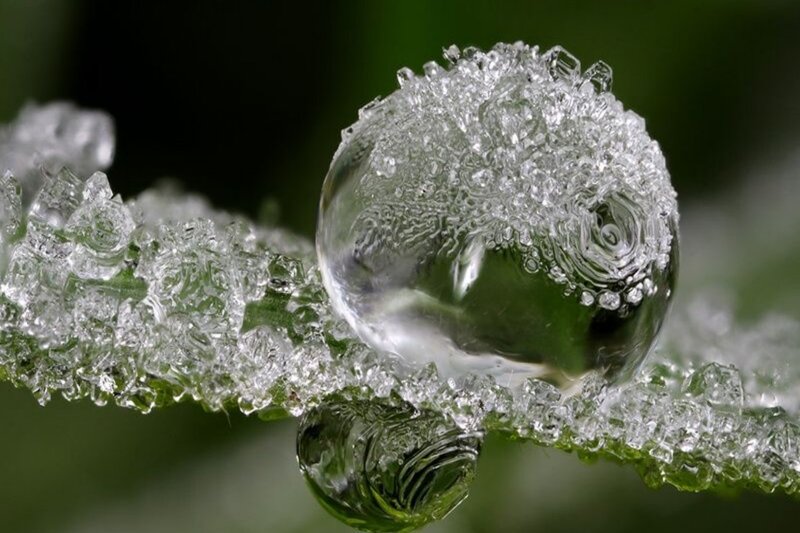 Frozen Water Droplet
