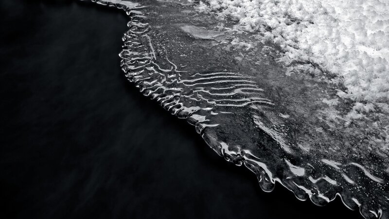 frozen water edge