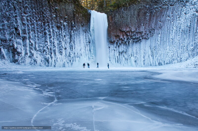 Frozen Waterfall — Blue, Cold, Winter