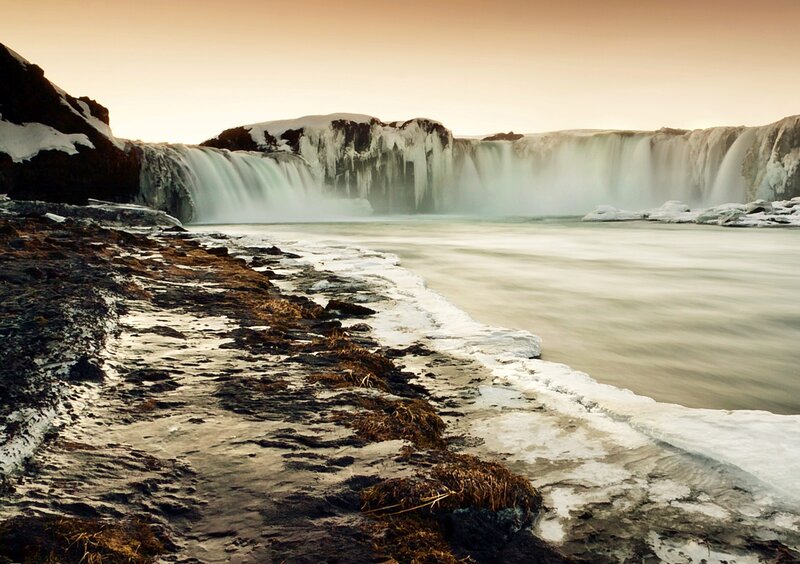 Frozen Waterfall — Brown