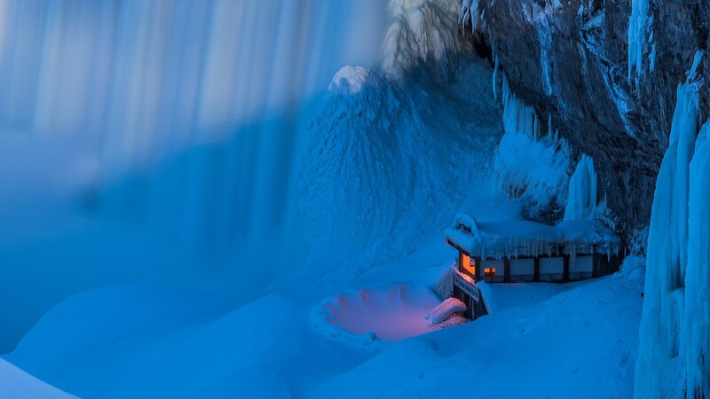 Frozen Waterfall Cabin