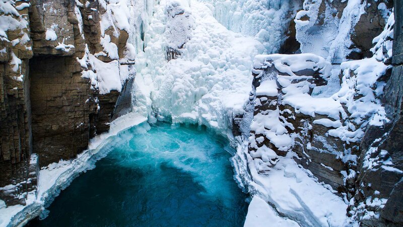 Frozen Waterfall Canyon — Blue