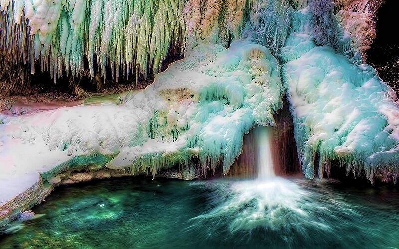 Frozen Waterfall Cave