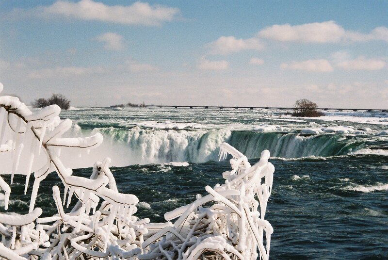 Frozen Waterfall — White, Cold, Winter, Photograph, Ice