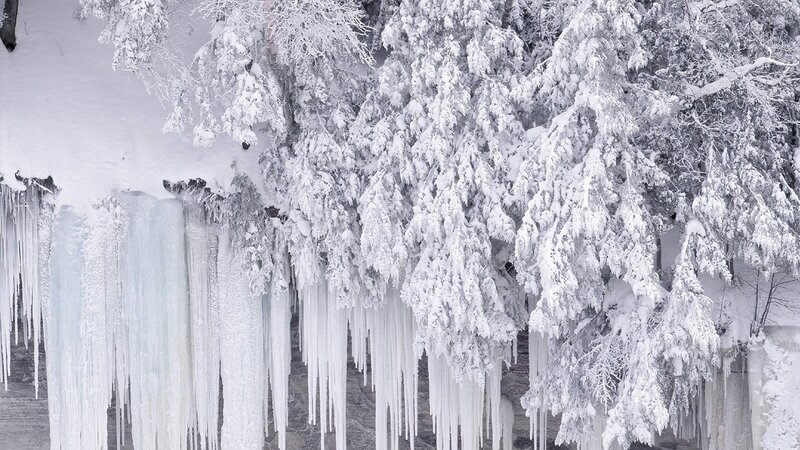 Frozen Waterfall — White