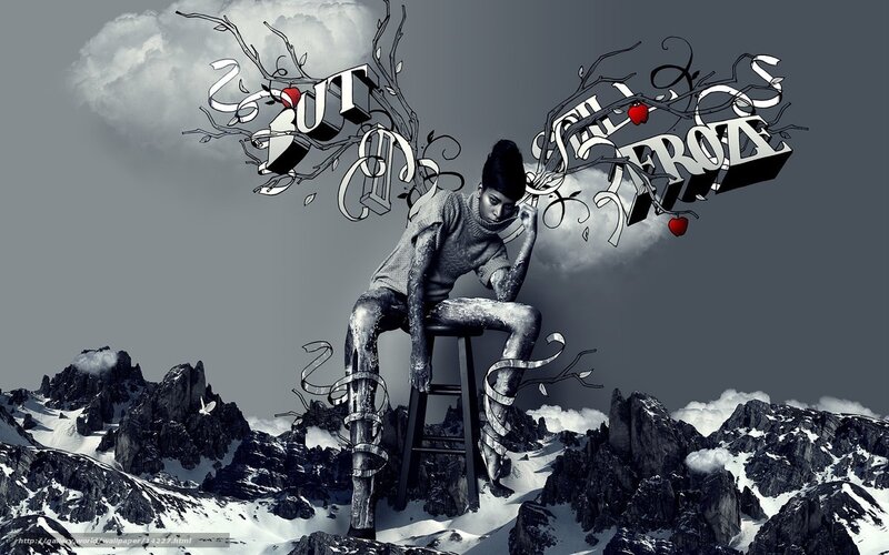 frozen woman on stool