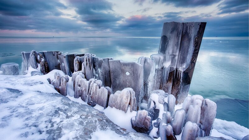 Frozen Wooden Pier