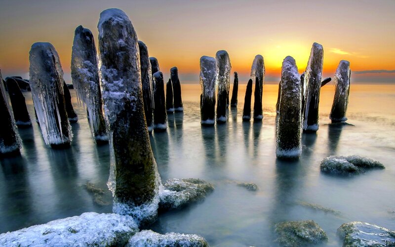 Frozen Wooden Posts