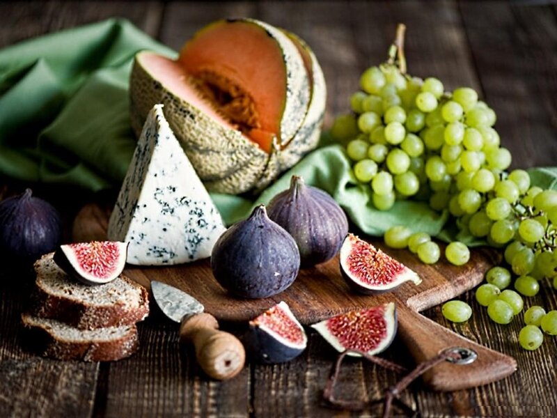 fruit and cheese platter