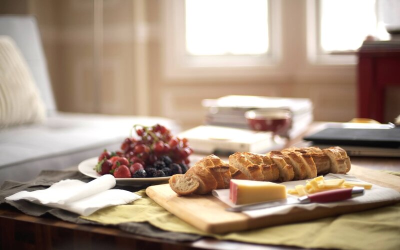 Fruit and Cheese Platter — Brown, Calm, Morning